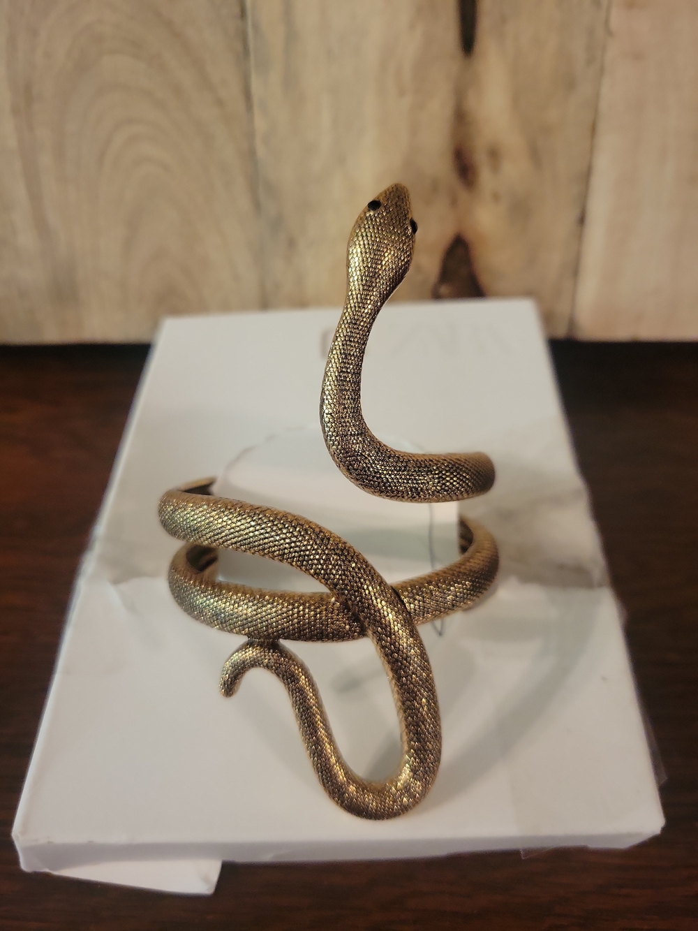 Zara Metallic Gold Snake Wrap Bracelet